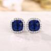 Ne'w Bright White/Yellow/Pink CZ Stud Earrings for Women Fashion Contracted Jewelry High Quality Wedding Engagement