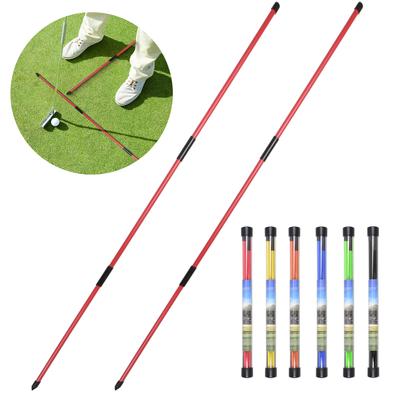 Golf Alignment Sticks 2 Sets 48inch Alignment Practice Rods Collapsible 6 Colors Golf Alignment Sticks Golf Swing Training Tools 5