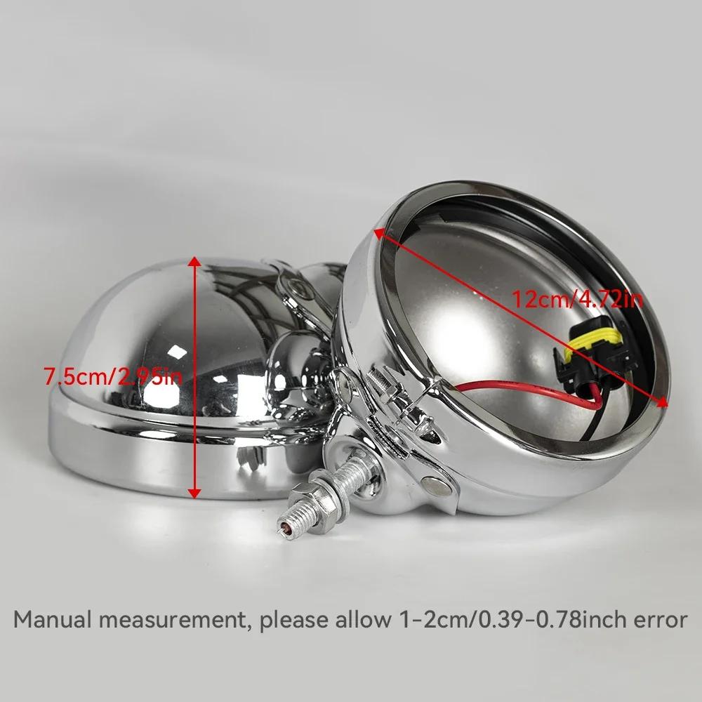 For Harley Road King Electra Glide FLHXS FLHX 2PCS 4.5" Motorcycle Headlight Housing Passing Fog Light Bulb Bucket Assembly
