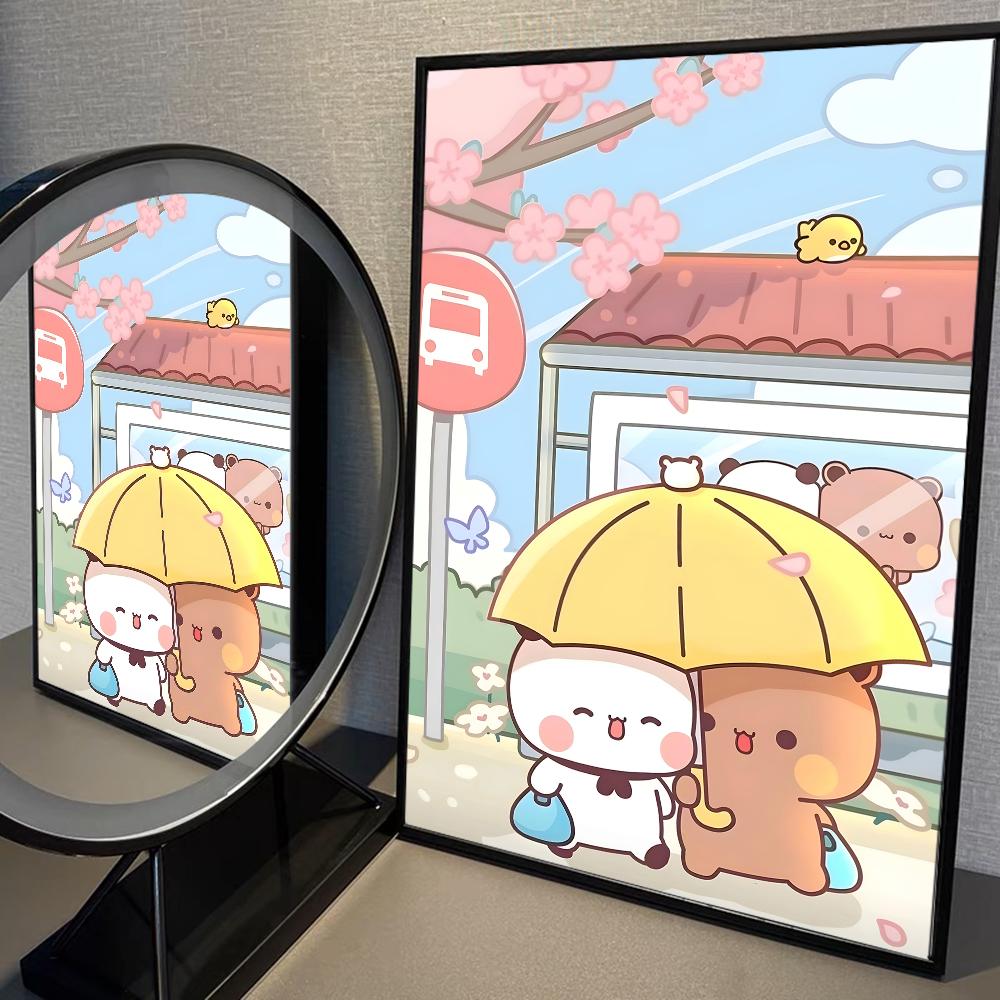 BuBu DuDu Cartoon Vintage Poster Klebende Retro Kraftpapier Aufkleber DIY Zimmer Bar Café Kawaii Raumdeko