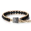 Vintage Bohemian Handmade Hemp Rope Bracelet Imperial Stone Beaded 3D Bead Charm Bangle