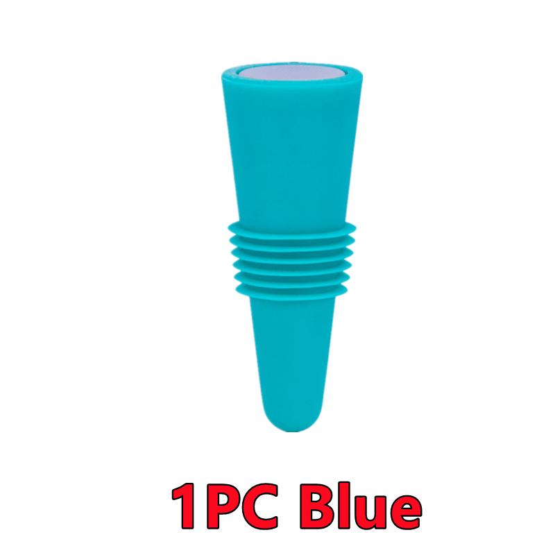 New 6/2/1PC Silicone Wine Bottle Stopper Set Whiskey Leak Proof Beer Champagne Bottle Cap Closer Wine Cork Lid Bar Accessories