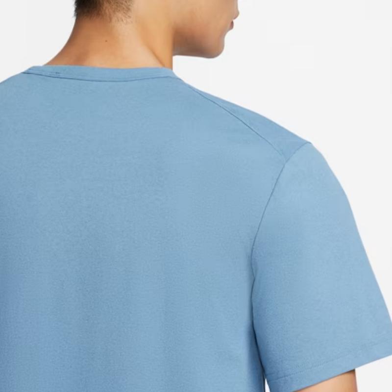 Nike Dri-Fit Uvhyverse Logo Print Outdoor Casual Sports Crew Neck Short Sleeve T-Shirt Men Tops Aegean-Storm-Blue FZ1065-429
