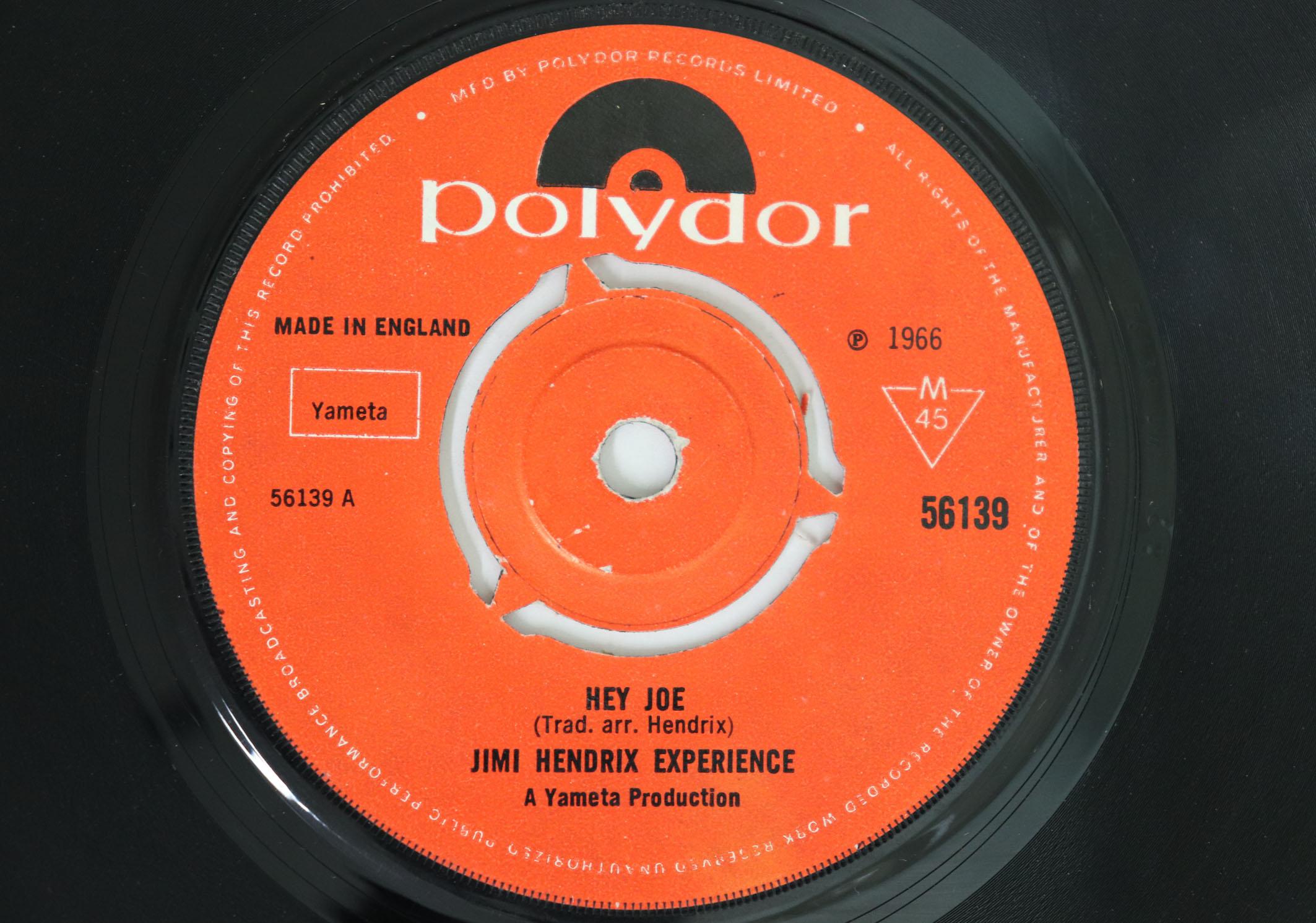 

7inch Record JIMI HENDRIX - Hey Joe / Stone Free 56139 Polydor 1966 UK Rock Used