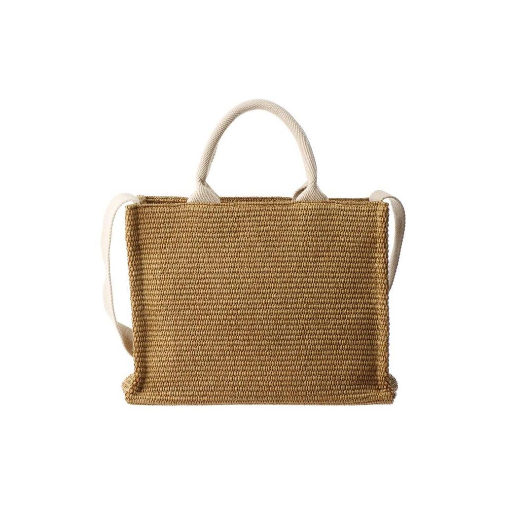 Marni Borsa a Tote in Pelle con Design Intrecciato Vintage e Stampa di Lettere per Donna Marrone SHMP0077U0P3860Z0R