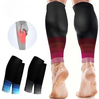 1 Pair Compression Leg Sleeves Shin Splints Unisex Calf Support Brace Calf Leg Sleeves for Running Work Travel