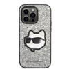 Etui Do iPhone 14 Pro Max Karl Lagerfeld Glitter Choupette Srebrne