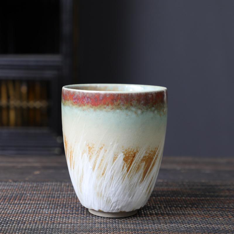 Furnace Brewing Tea Cup Small Teacup Coarse Pottery Tea Cup Creative Teacup Retro Master Cup Ceramic Single Cup