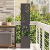 Garden Privacy Screen Canvas Floral Black 32 X 150 Cm