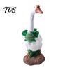 Festive Goose Clothing Accessory Christmas Porch Accessory, Deer Antler Hat, Plush Elk Santa Tree Collar, Statue Hat Apparel for 23 Inch Outdoor Yard