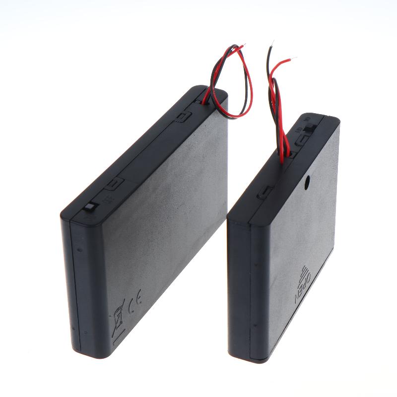 1/3Pcs Aa Battery Holder Storage Case Box With Switch And Cover For Aa Batteries Standard Container 1 2 3 4 6 8 Slots