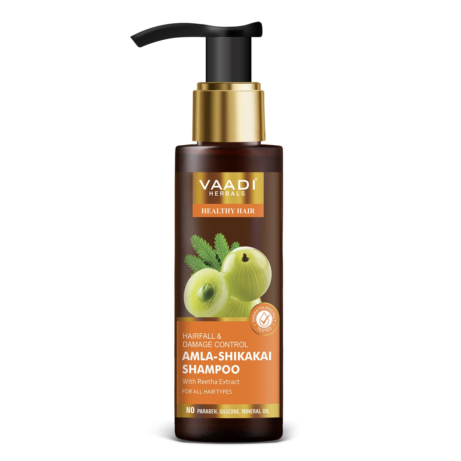

Vaadi Herbals Amla Shikakai Shampoo 110ml Pack Hairfall Control Damage Repair Nourishing Hair Care