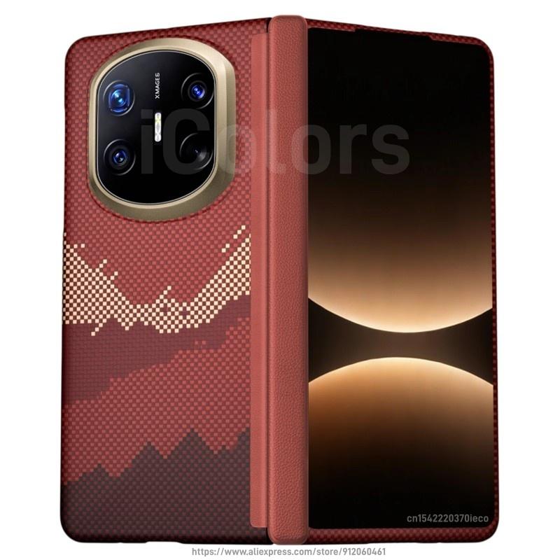 Magnetic Case for Huawei Mate X7 Aramid Carbon Fiber Cover For MagSafe Ultra Thin Lightweight Armor Protective Cover