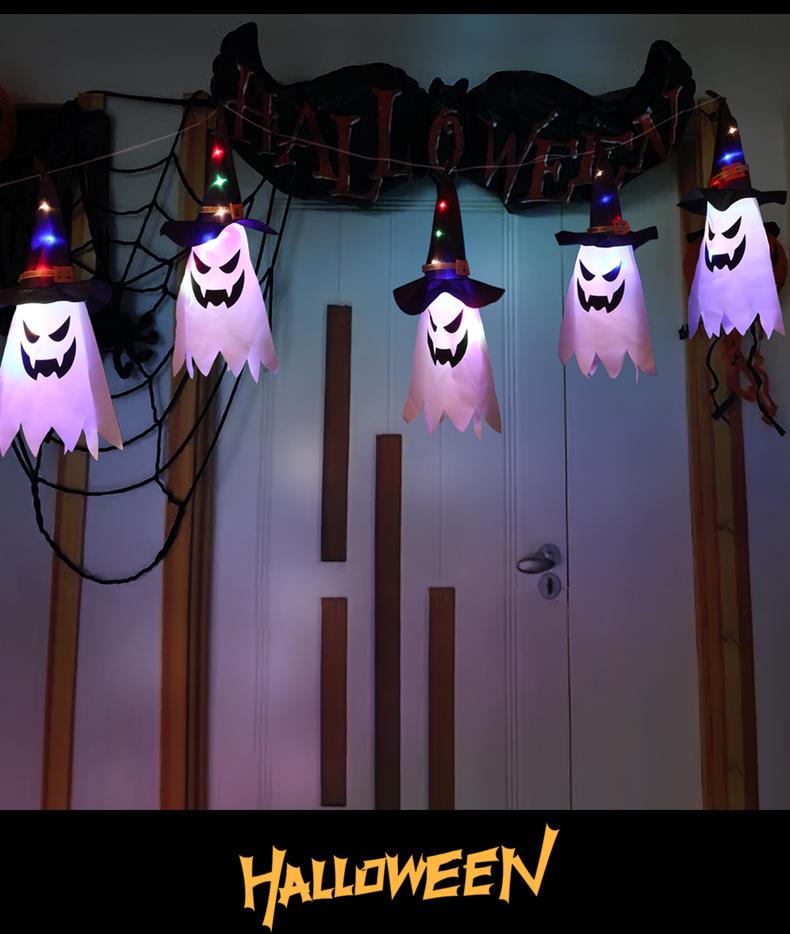 Halloween LED String Lights: Pumpkin Lanterns, Witch Hats, and Ghosts for Spooky Atmosphere