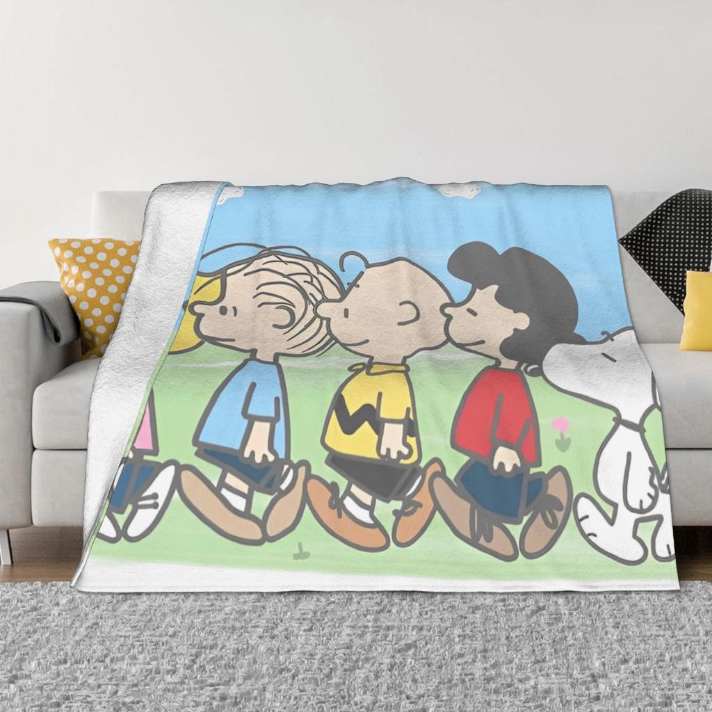 Coperta con Accessori di Snoopy Calda Accogliente Morbida Plaid per Divano 50x60 Pollici Copriletto Multimisura