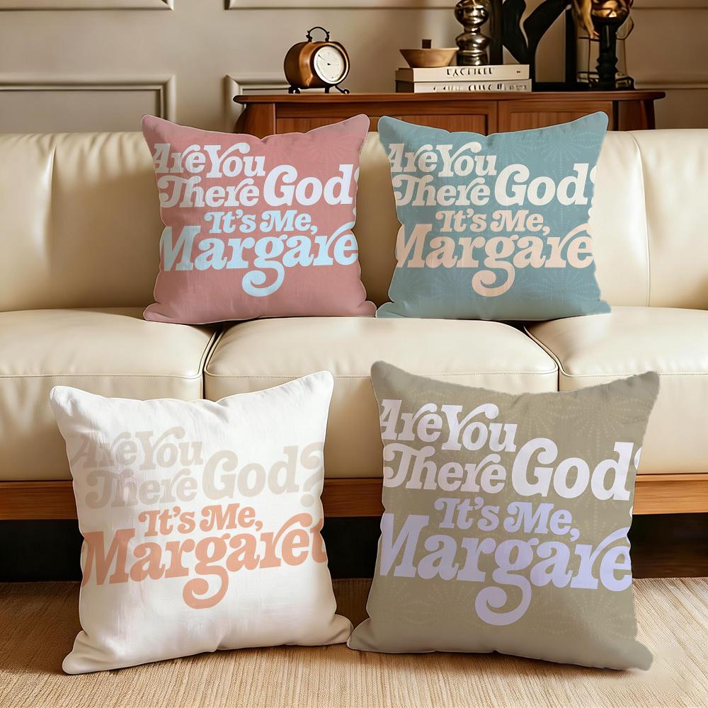 Are You There God Its Me Margaret Cushion Cover Cushion Cover Set 4Pcs 50x50 40x40 Pillowcase Decorative Sofa Home Decor