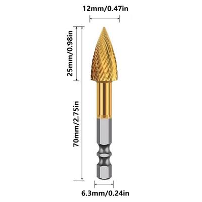 Tungsten Carbide Burr Rotary Cutting Burrs Die Grinder Bit for Metal Steel Wood Working Grinding Carving Engraving