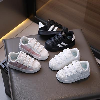 Pantofi sport pentru copii de 3-7 ani, pantofi sport albi cu vârf de scoică, fete, băieți, pantofi de antrenament germani antiderapanți, potriviți pentru picioare de 13-18 cm lungime, pantofi pentru copii