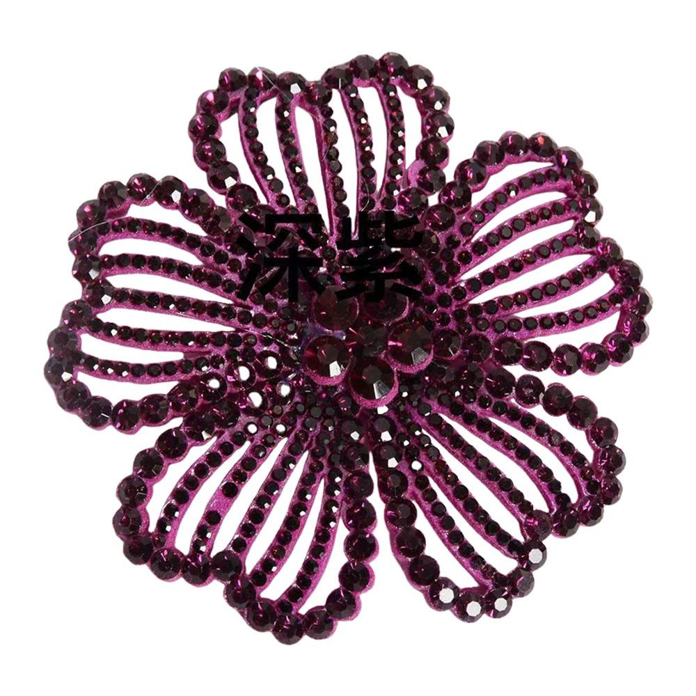 Fashion 8cm Rhinestone Brooch DIY Exquisite Flower Brooch Flower Clothing Patch Clothing Accessories