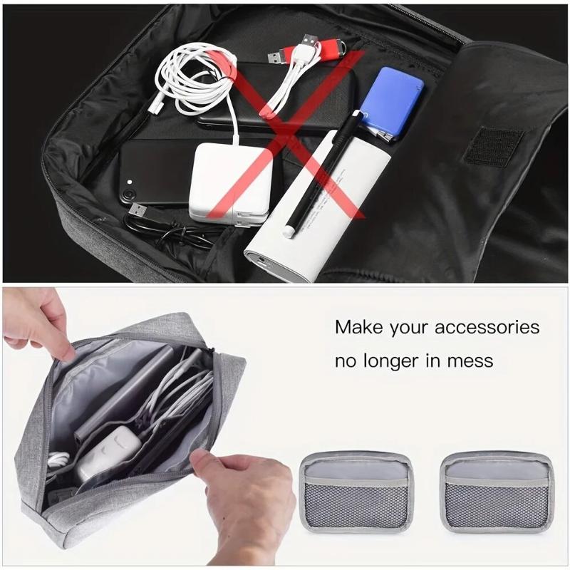 Portable Gadget Digital Storage Bag Travel Wires Charger Power Bank Mouse Pouch USB Cable Earphone Charge Pal Organizer