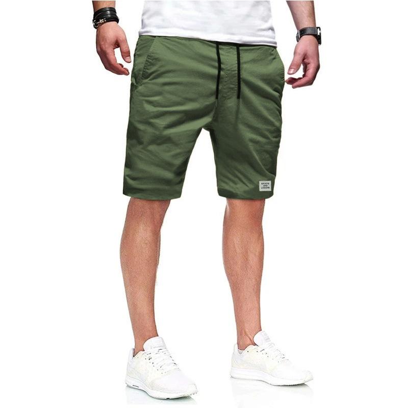 

New Men s Work Shorts Summer Solid Colour Fashion Shorts Five Trousers Men s Sports Casual Shorts 3XL армія зелений колір