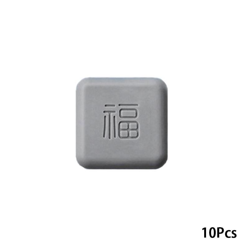 

10 шт. 3D силиконовые наклейки на стену, противоударные, самоклеящиеся, противоударные, немые аксессуары для дома 4cm серый