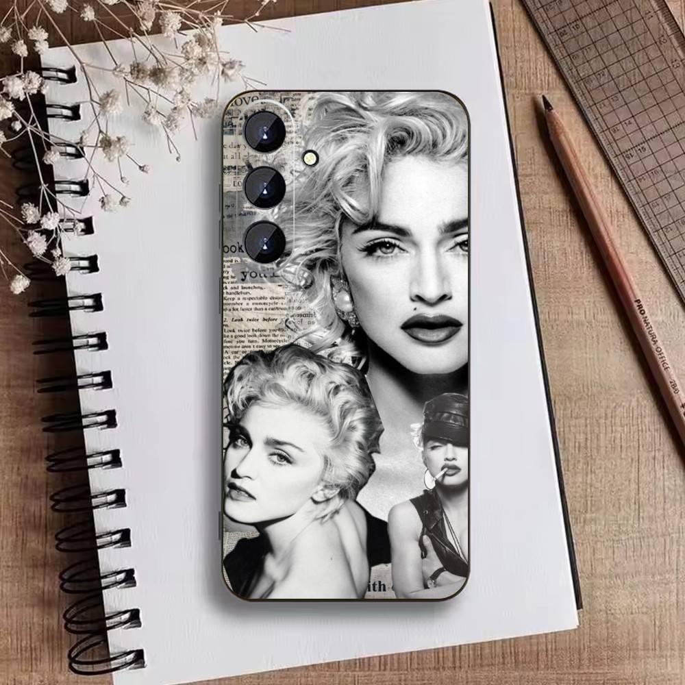 Singer T-Madonna Phone Case For Samsung Galaxy A73,21,22,32,71,53,52,51,80,5G Soft Black Cover