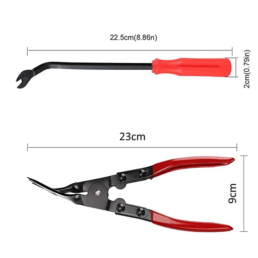 Car Bumper Retainer Clips Nail Puller Fastener Jaw Screwdriver Trim Removal Kit Plastic Rivets Modification Installation Tools