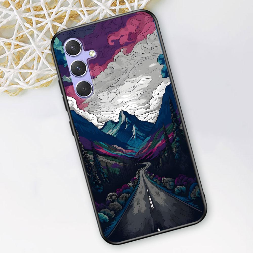 Landscape Mountain Case for Samsung Galaxy A51 A53 A54 A31 A52 A12 A13 A21s A22 A32 A11 A22 A33 A41 A52s A73 A14 TPU Phone Cover