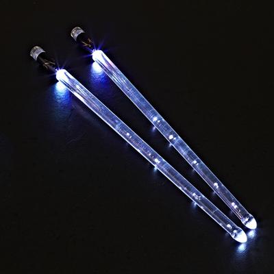 LED Light Up Drumsticks Jazz Drum Sticks 15 Gradient Colorful Lights USB Charging with ON/OFF Switch Percussion Drum Accessories