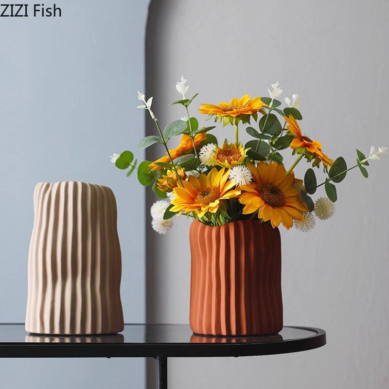 Colorful Irregular Shape Ceramic Vase Table Decoration Flowers Arrangement Modern Style Floral Vases Room Aesthetic Decor