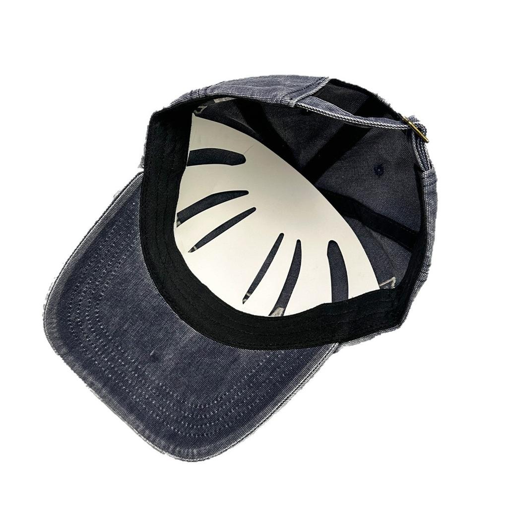 Spring And Autumn American Retro Embroidery Two-Color Letter Baseball Cap Men'S And Women'S Sunshade Casual Versatile Cap