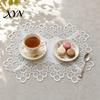 Romantic Simple Design Placemat White Lace Placemat, Foldable Soft Anti-Wrinkle Table Mat, Heat And Bark-grain Resistant Non-Yellowing Durable Dining