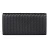Woven Long Folded Wallet With 10 Card Slots Unisex Wallet Black 156819-V4651-1000