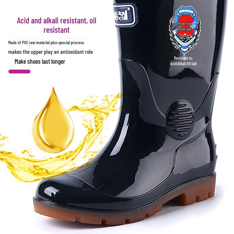 Auteta Men's Mid-Calf Industrial Work Rain Boots 1811