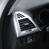 2 STÜCKE Carbon Fiber ABS Auto Front Air Outlet Refit Rahmen Trim Abdeckung Aufkleber Innenausstattung Für BMW X3 G01 X4 G02 IX3 2018-21