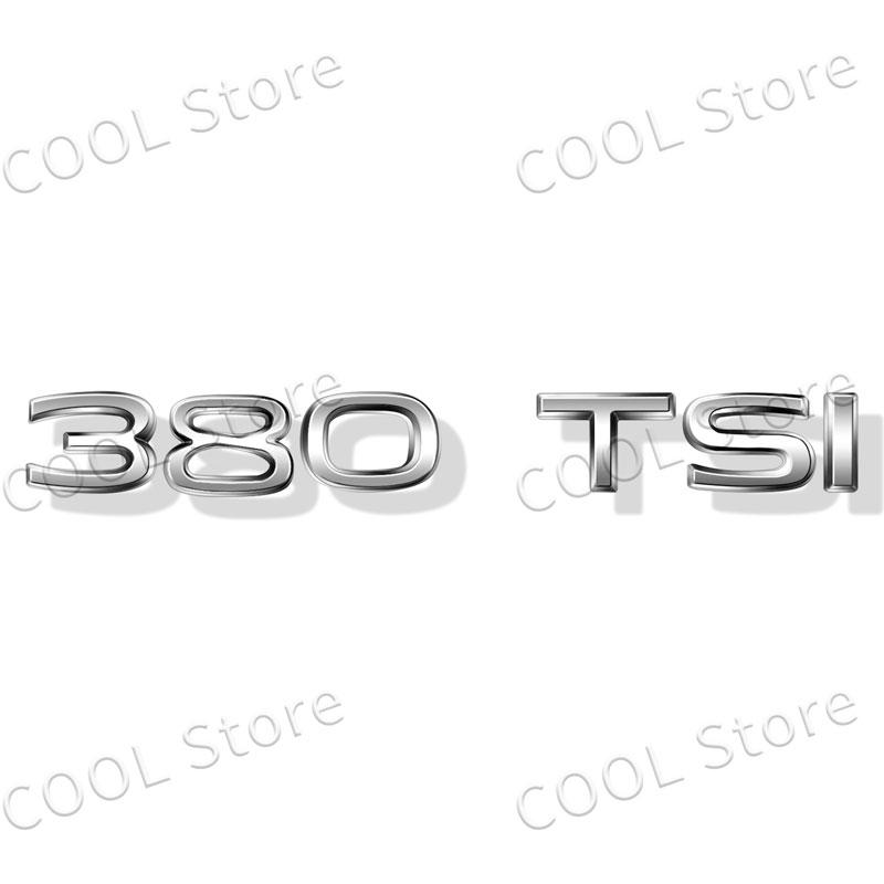 EPYFH1 1Pcs 3D Metal 230 280 300 330 380 TSI Fender Tail Car Logo Side Badge Rear Trunk Emblem Sticker For VW Golf Jetta Passat MK4 MK5