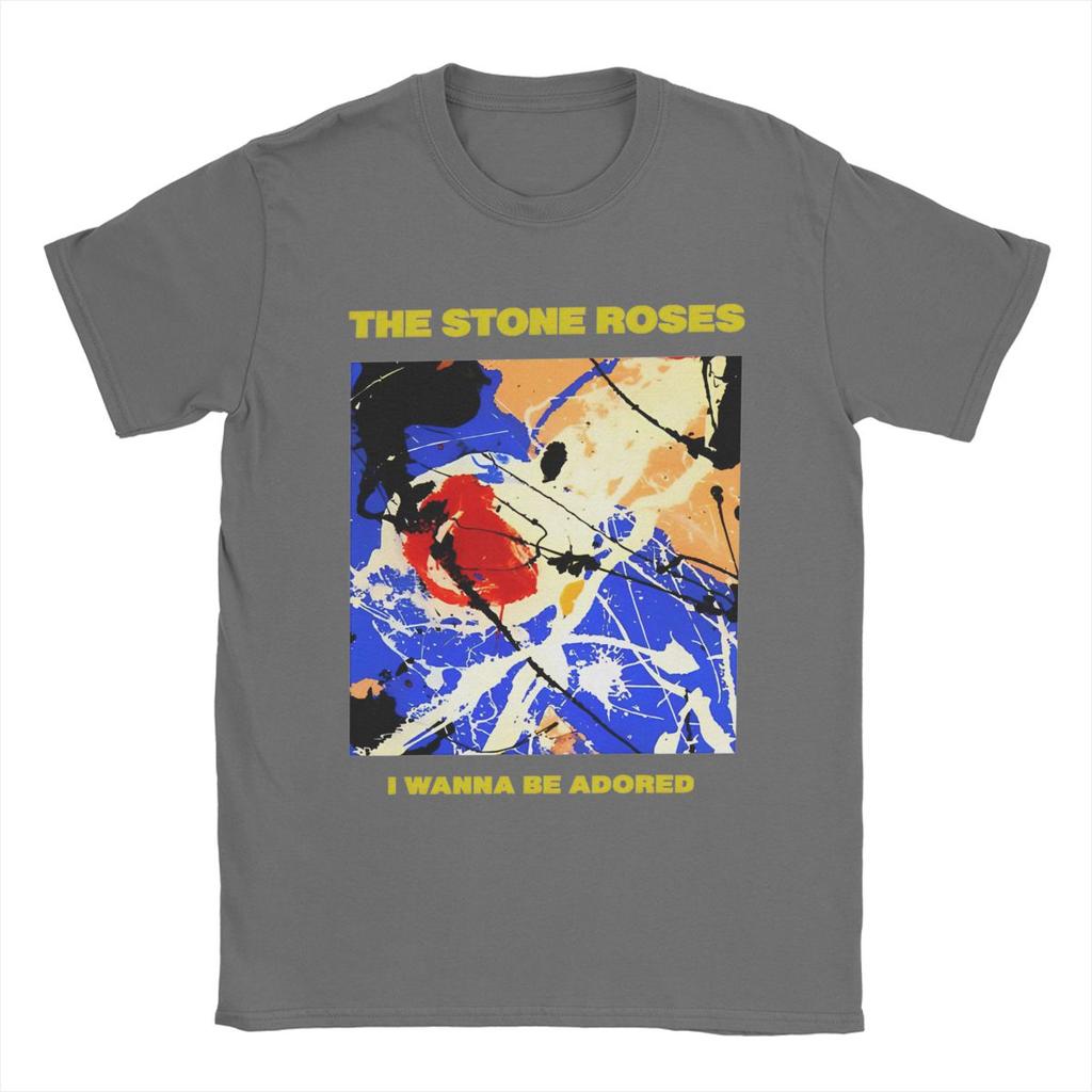 The Stone Roses Band Herren T-Shirt Vintage T-Shirt Kurzarm Rundhals T-Shirts Baumwolle Originalkleidung