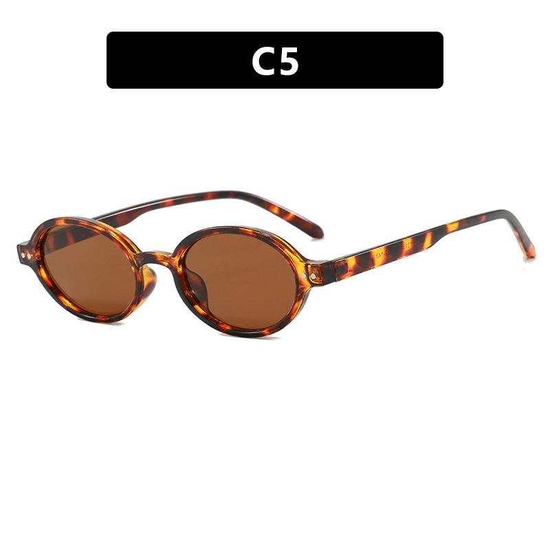 New Retro Small Oval High Quality Sunglasses Women Fashion Clear Ocean Lens Shades Uv400 Men Outdoor Trending Sun Glasses