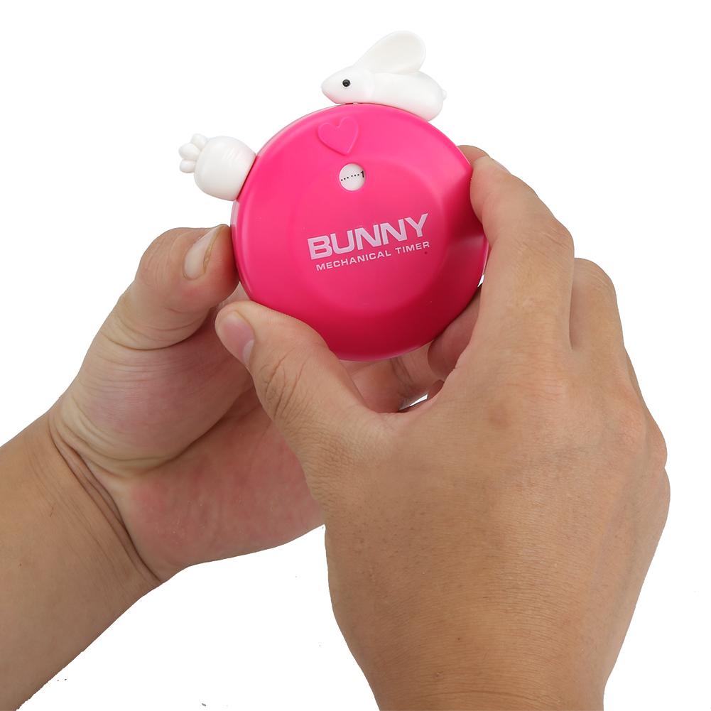 Cartoon Rabbit Mechanical Manual Kitchen Cooking Timer Alarm Reminder Timepiece Countdown ToolRose