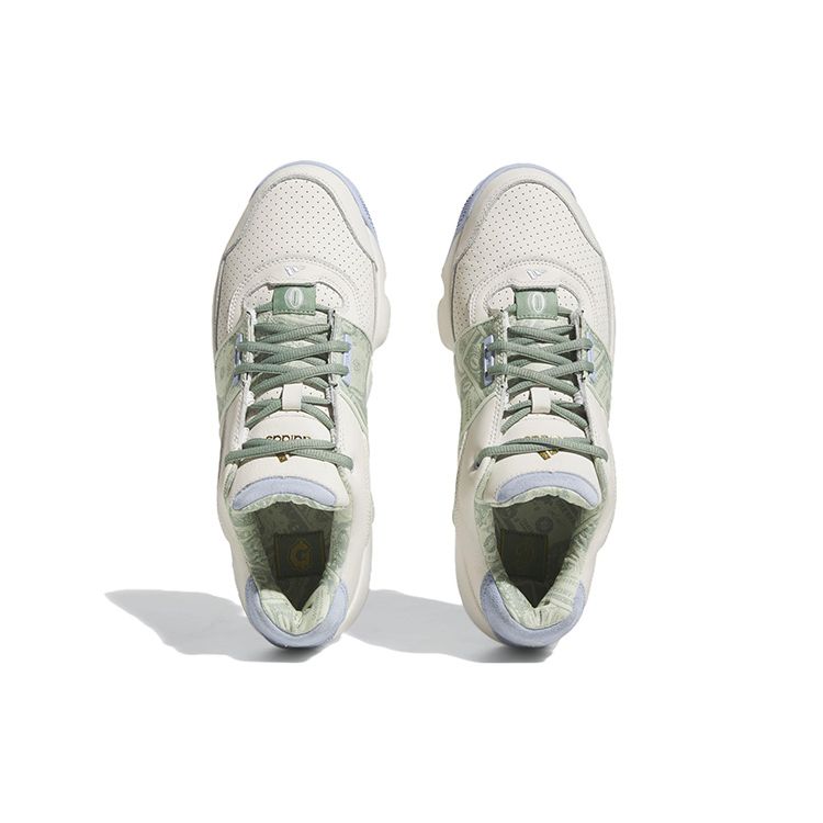 Damian Lillard X Adidas Gil Zero Restomod Zero Dollar Bill Men Sneakers White Chalk-White Blue-Dawn FZ6214