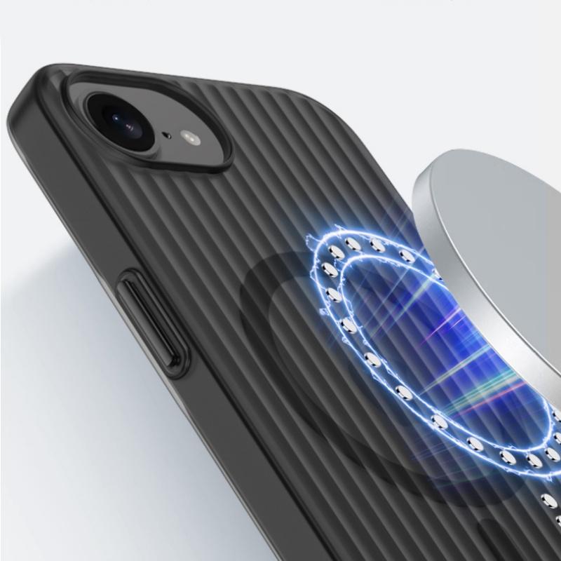 For iphone 17e 16e Case Hard PC Transparent Magnetic Anti-slip Protective Back Cover Shell