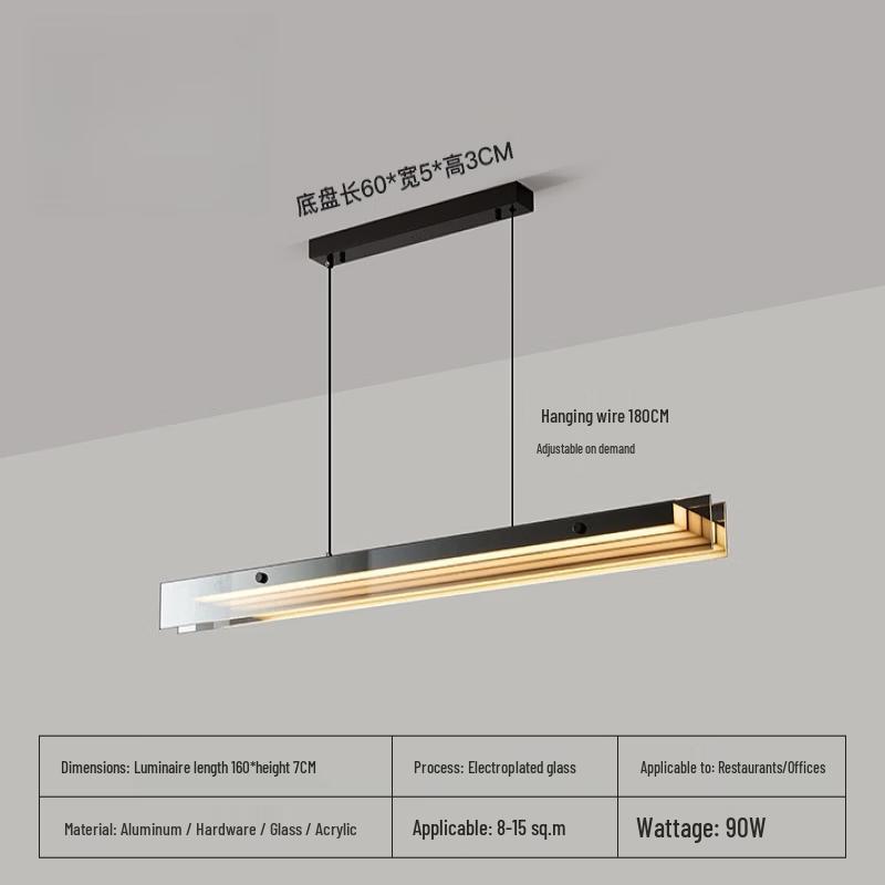 Modern Linear LED Chandelier