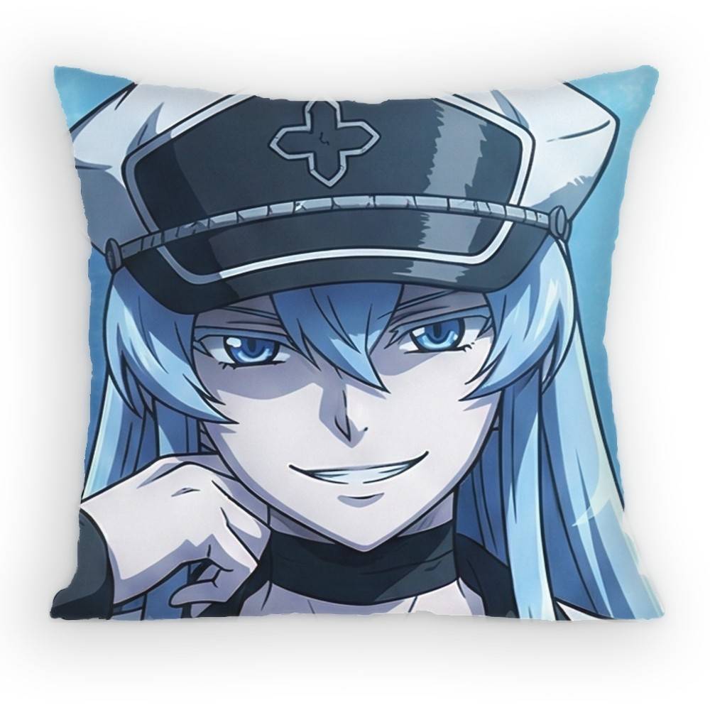 Akame ga KILL! Esdeath Pillow Case Anti-dustmite Pillowcase Invisible zipper silky short plush Sofa cushion cover