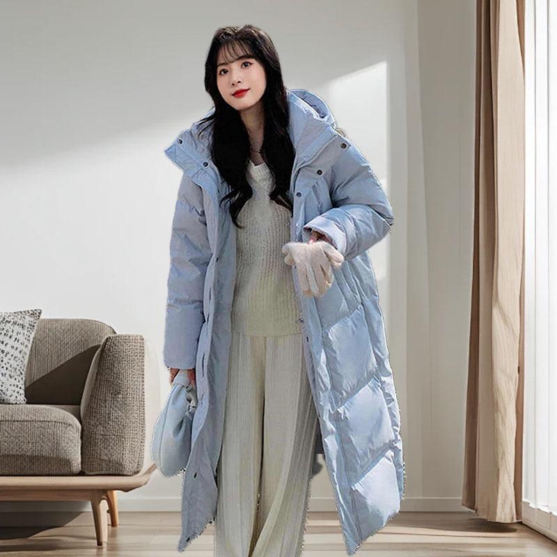 Medium and long down jacket women's duck down winter 2024 new Japanese and Korean style women's down jacket fashion high-end women
