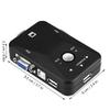 2 Port USB 2.0 KVM Switcher USB 2.0 Plug and Play Video Sharing Adapter VGA Interface KVM VGA Manual Box