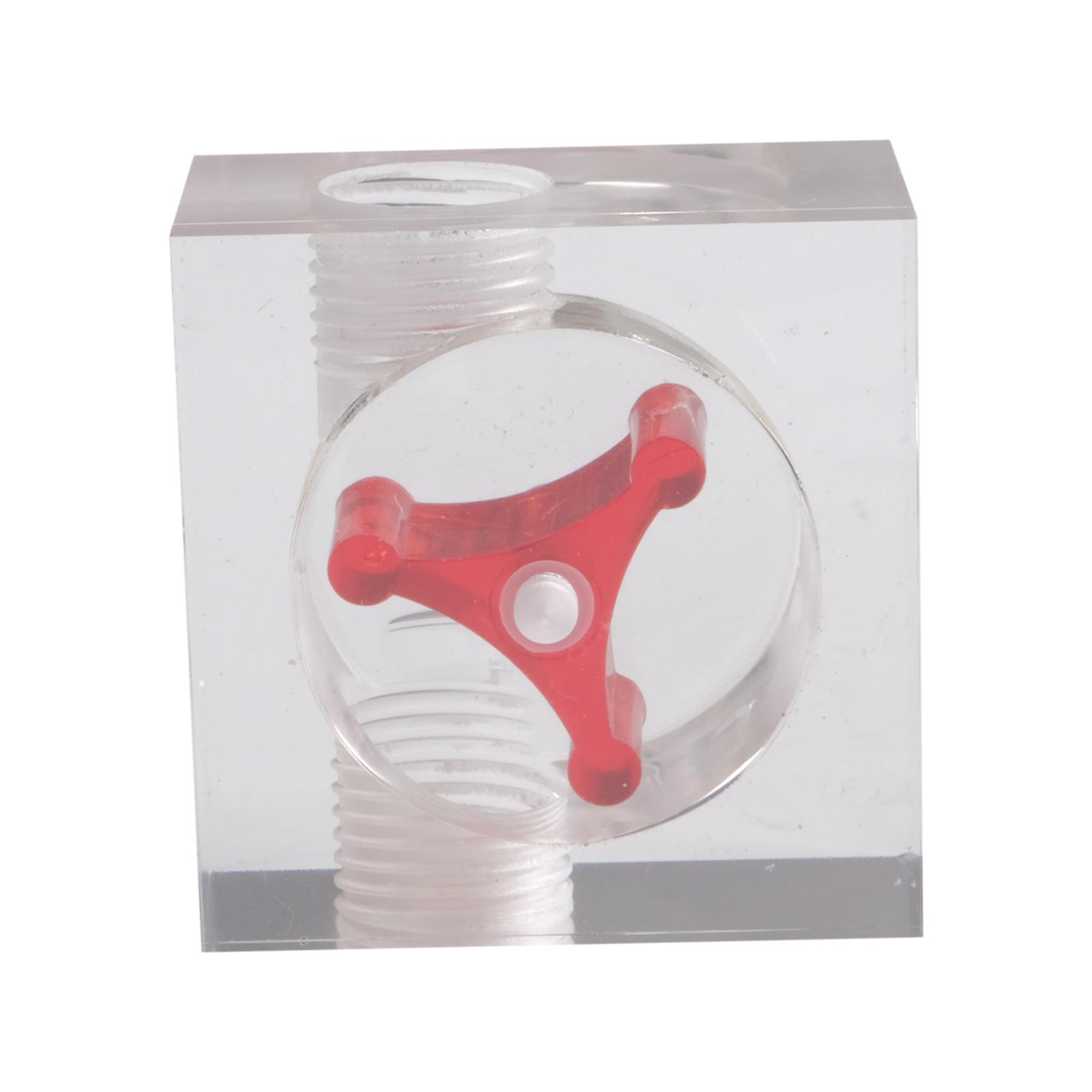 

1 шт. 2-сторонний индикатор водяного охлаждения Акриловый прозрачный расходомер Резьба G1/4 D