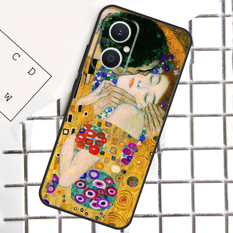 Starry Night Klimt Kiss Phone Case For OPPO Reno 7 8 Lite 8T 10 11 12 13 14 Pro 14F OPPO Find X9 X8 X6 X5 Pro Cover