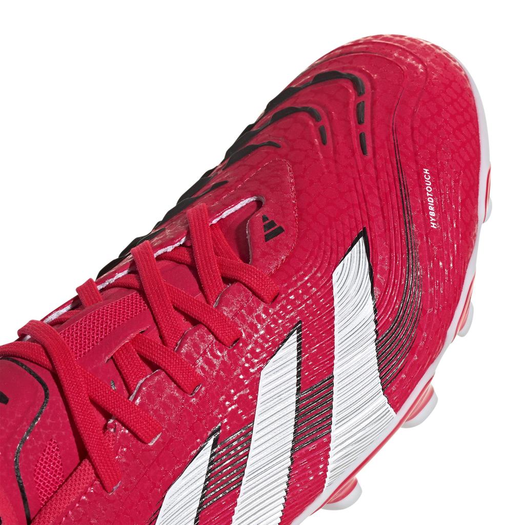 Adidas Predator Pro Soccer Unisex Lucid Black Size HG/AG Cleats, Adult, NLH38, Red/Footwear White/Core (ID3825), 27.5cm