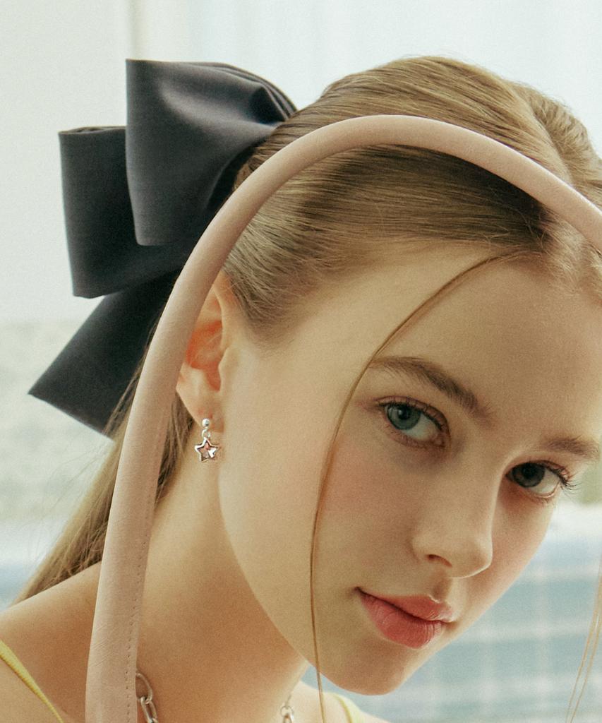 Vvv [Silver 925] Cubic Star Earrings